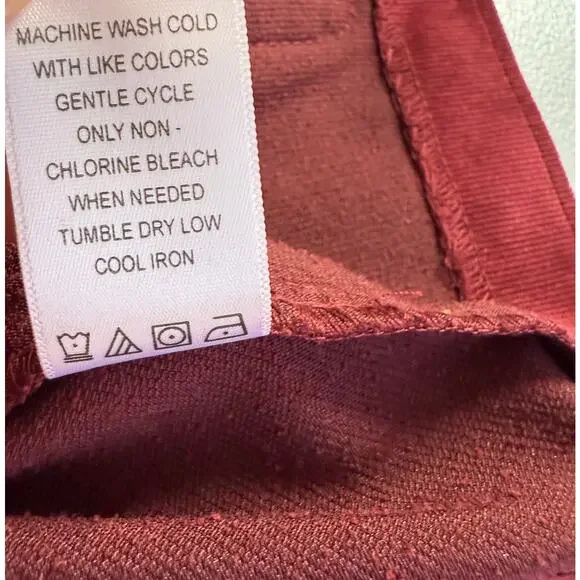 Counterparts Blazer Jacket Womens 12 Burgundy Corduroy Business Dark Academia - Picture 9 of 9